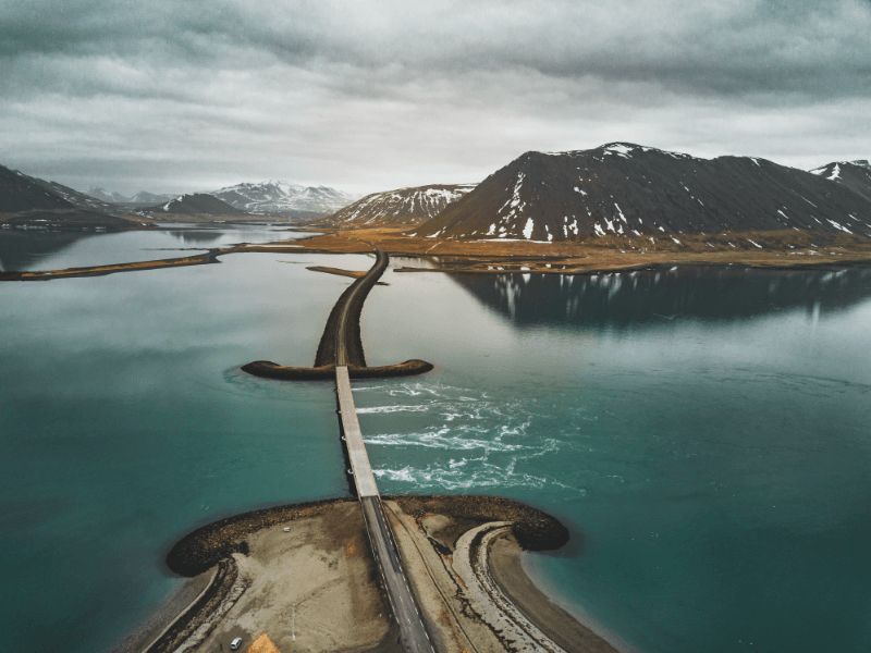In west Iceland, there’s a bridge called Kolgrafavegur. It has the shape of a sword, a reminder of their viking history.