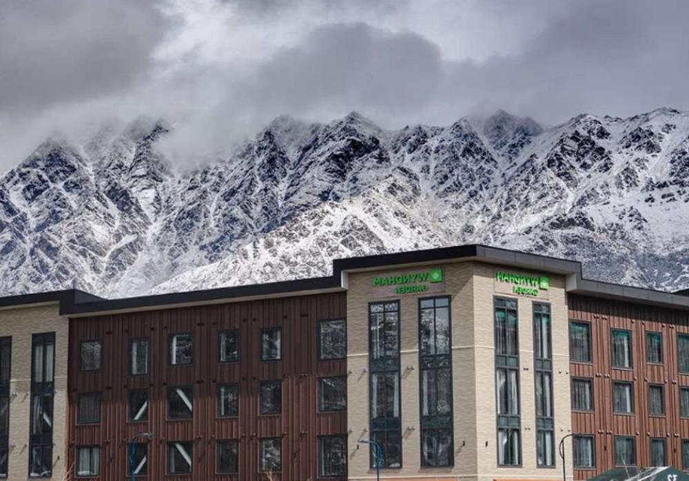 motorhomje parked in a field of barley